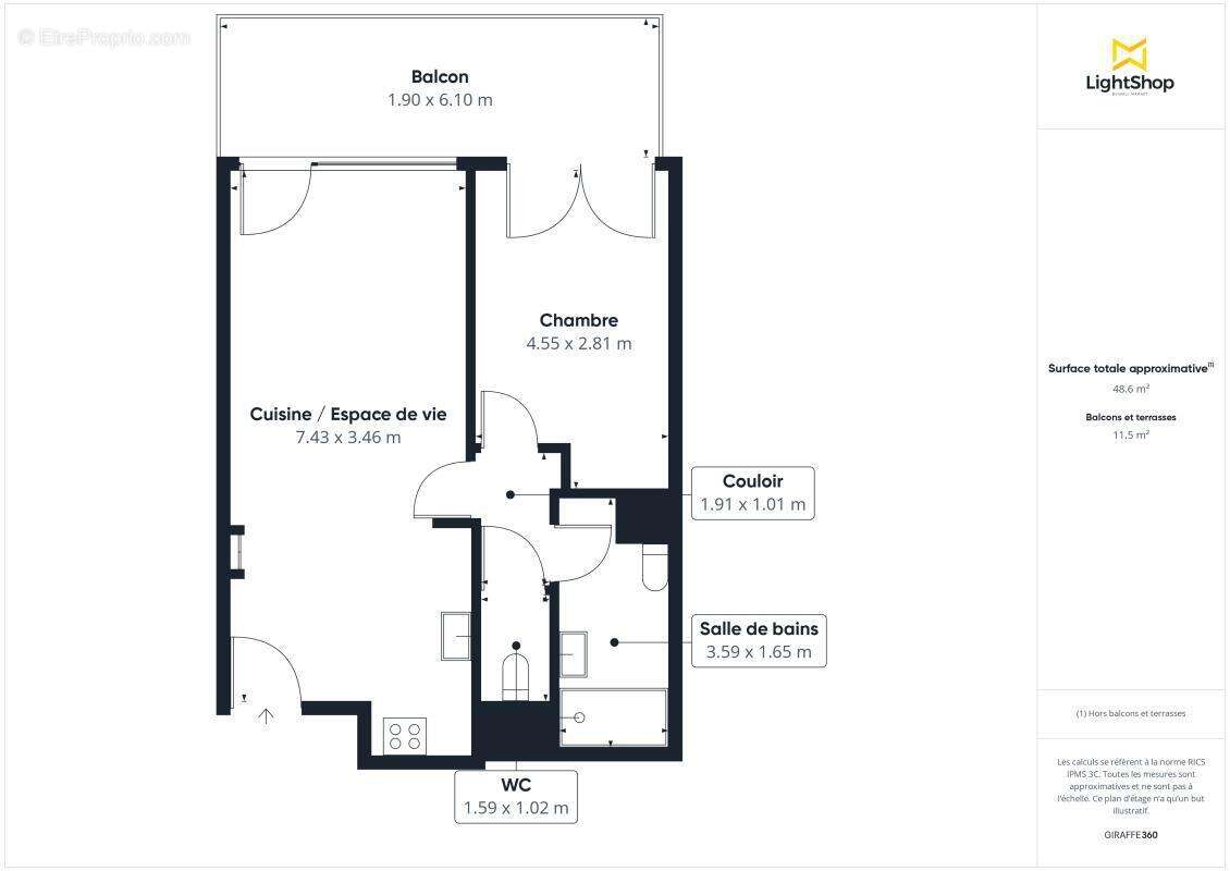 Appartement à L'ILE-SAINT-DENIS