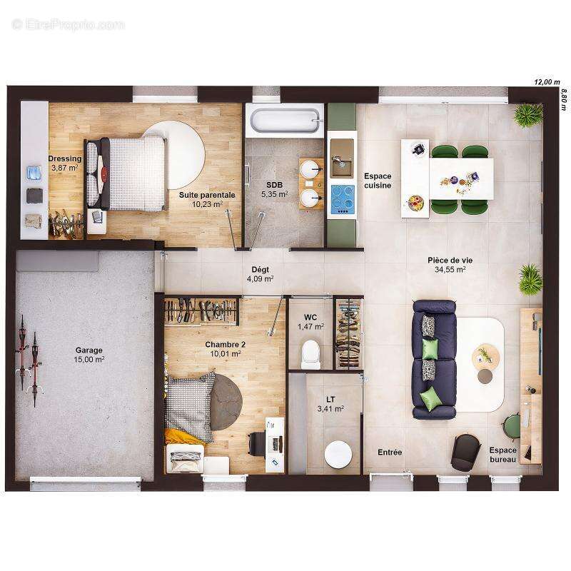 Maison 4 pièces 73 m2 - photo 6
