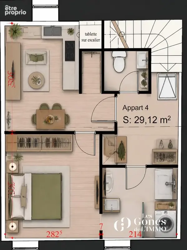 Duplex  plateau type T3 dans une belle bâtisse entièrement rénovée - photo 3