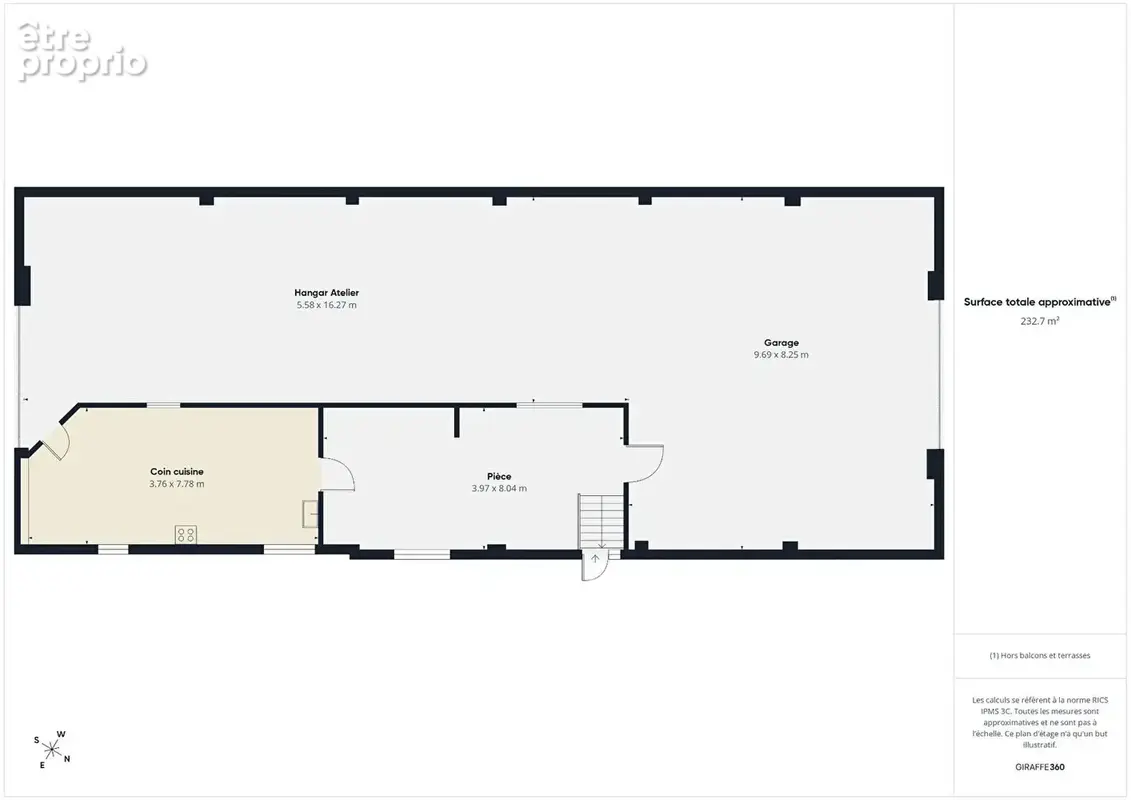 Hangar /atelier fermé de 232 m² - grandes ouvertures  - terrain de 387 m² - rullac saint cirq - photo 20