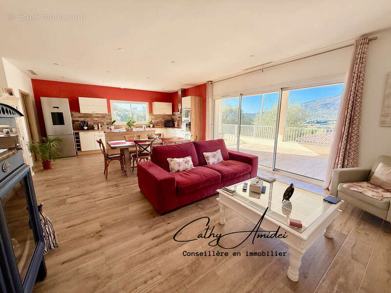 VIGGIANELLO (Corse) : Villa type T3 + appartement T2, grande terrasse, garage fermé et vaste atelier, proche plages et centre-vi - photo 4