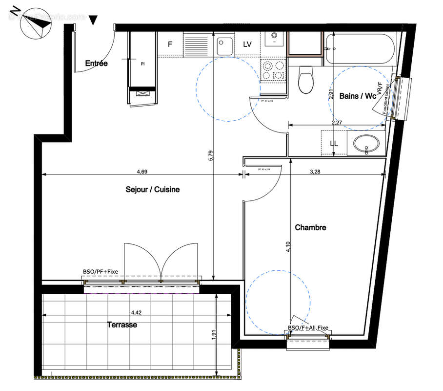 Appartement Vernaison 2 pièce(s) 47.07 m2 - photo 8