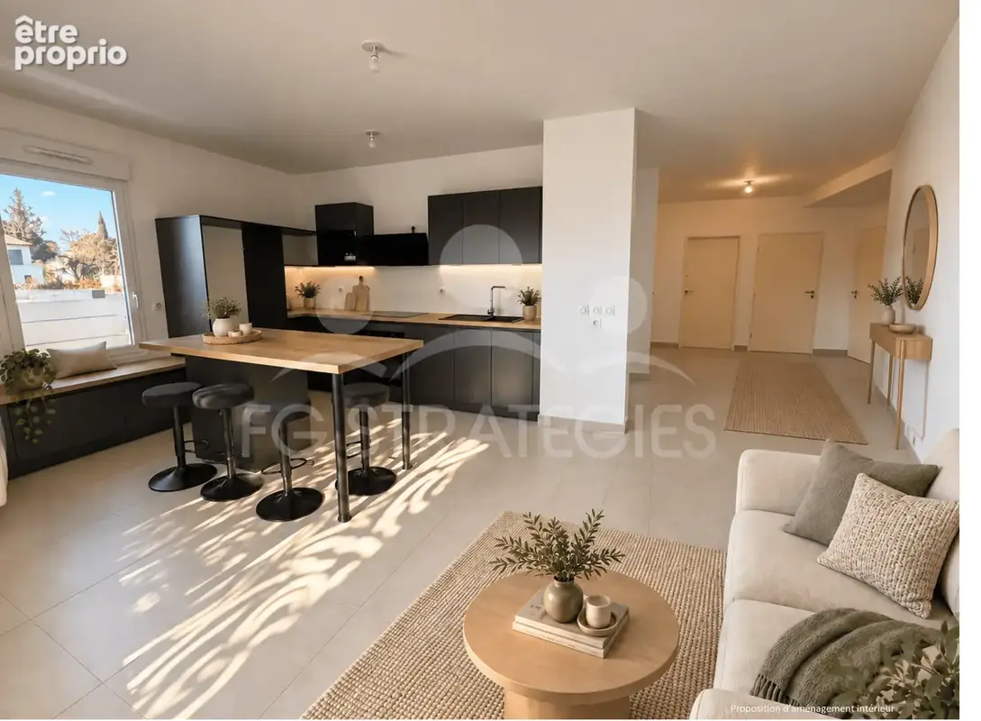 ST AUNES   T3 avec terrasse, cave, garage double - DPE A - photo 4