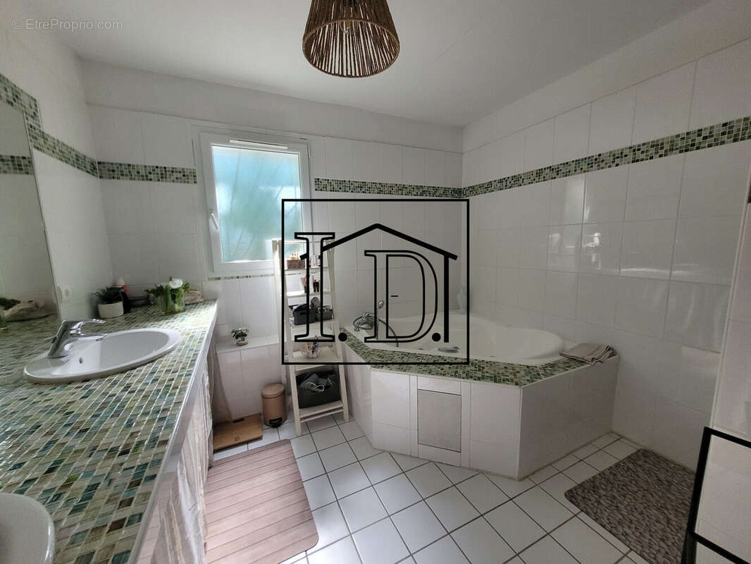 salle de bain + douche - Maison à PLAISANCE