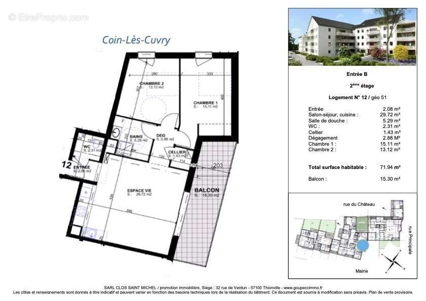 Appartement à COIN-LES-CUVRY