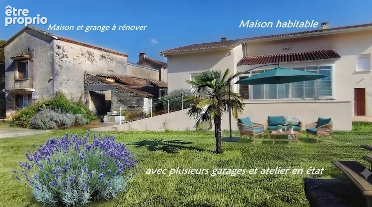 Grande maison à vendre 5 pièces FOUQUEBRUNE (16) + dépendances sur terrain d'env 6800 m2 - photo 2