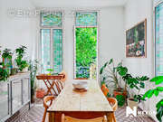 lumière dans les vitraux de la salle à manger - Appartement à ROUEN