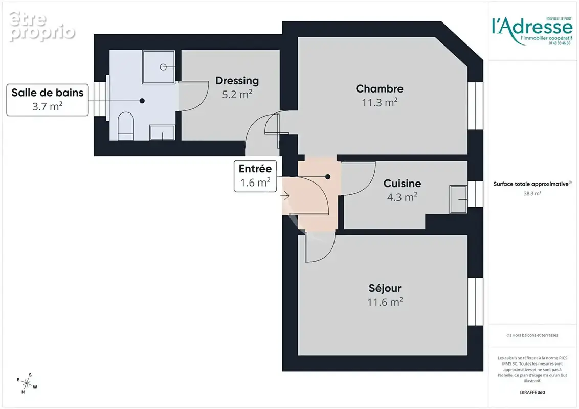 Appartement Ivry Sur Seine 2 pièce(s) 38,33m² - photo 7