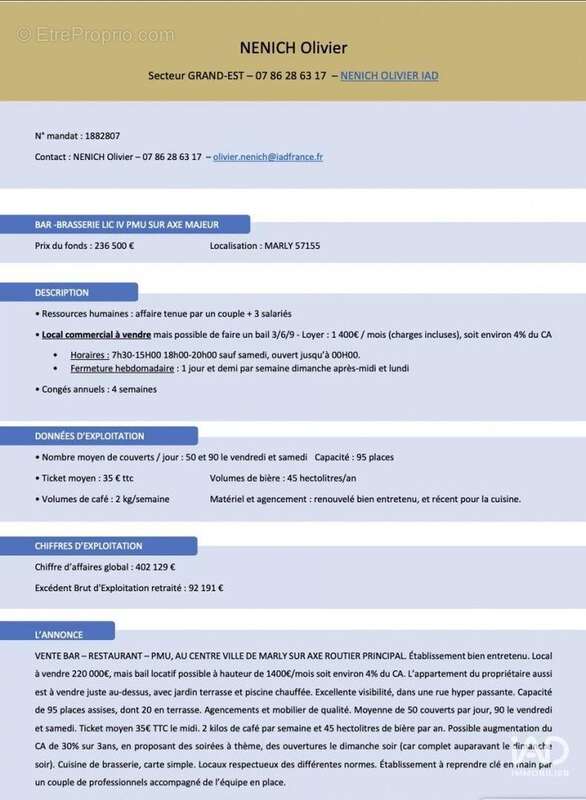 Photo 2 - Commerce à MARLY