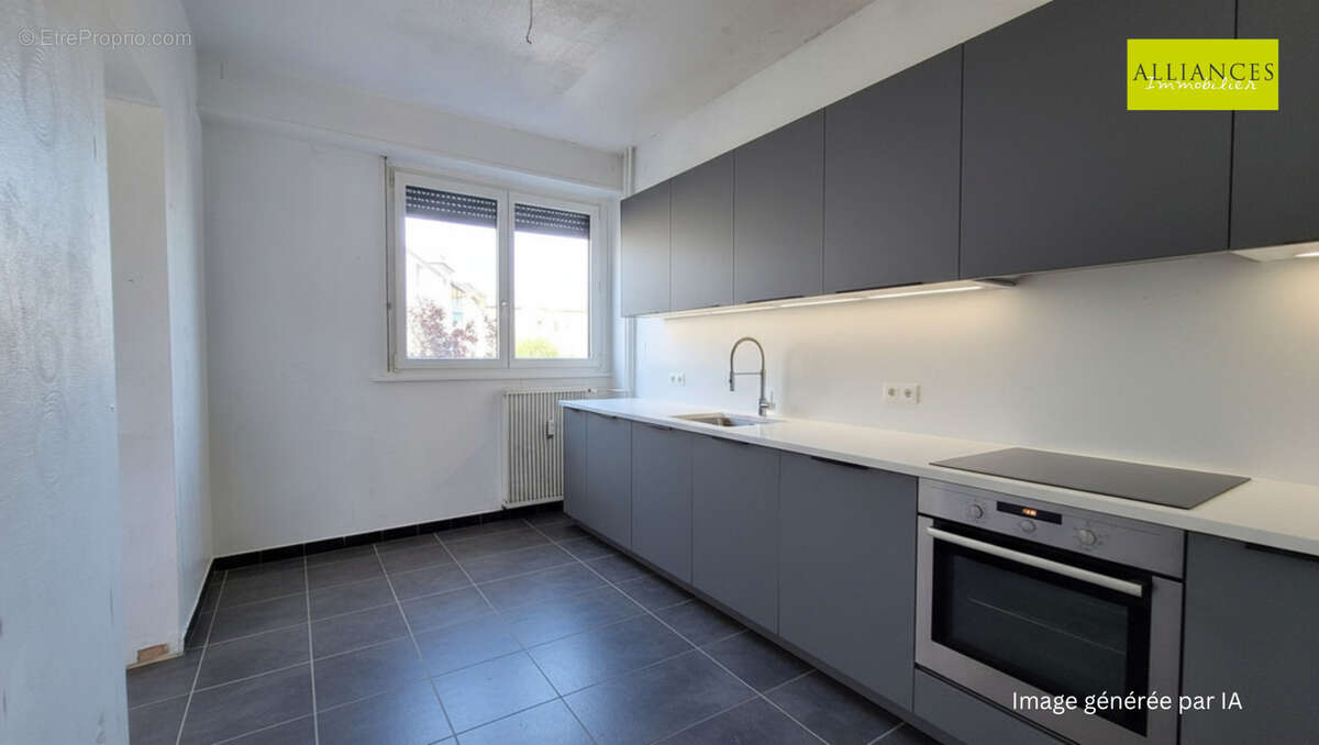 En vente à Mulhouse rue Spoerlin  : grand appartement de 88.22m2 avec 4 pièces et balcon - photo 8