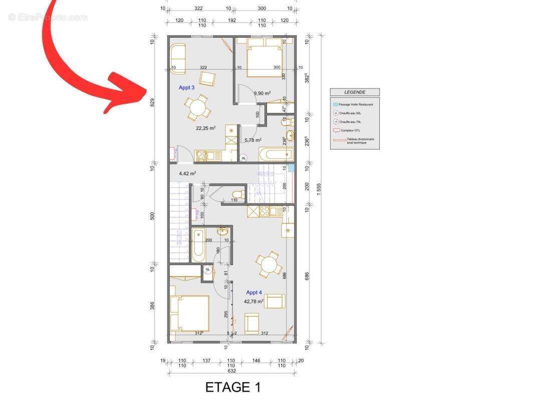 Appartement à SAINT-GENGOUX-LE-NATIONAL