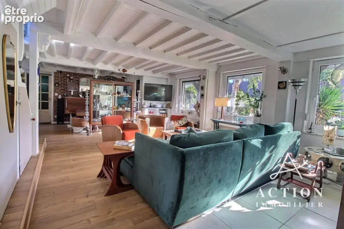 Leers -maison individuelle 137 m² - flamande - semi plain pied - 4 chambres - 2 garages - place de stationnement - jardin - photo 2