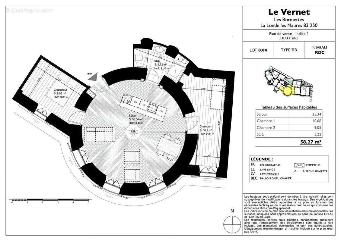 Appartement à LA LONDE-LES-MAURES
