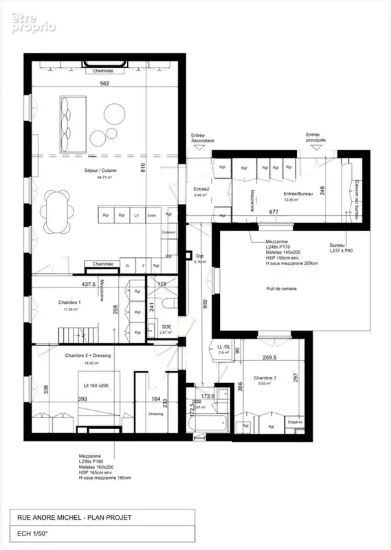 Bel appartement 5 pièces de 115 m2 + combles centre ville de Montpellier avec ascenseur et place de stationnem - photo 19