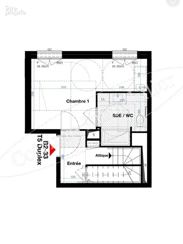 BRON Appartement T5 101m² duplex + terrasse  48m² - photo 5