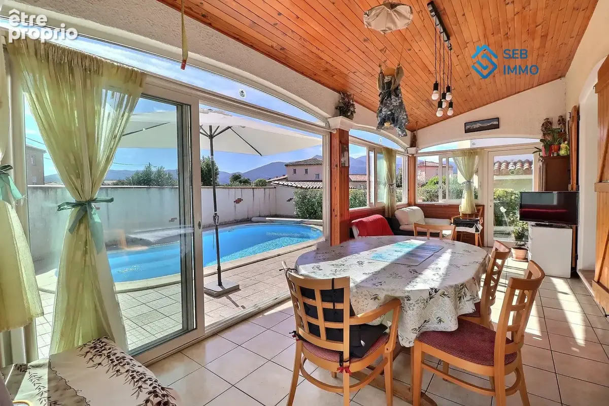 Maison 125 m2   Viager occupé deux têtes avec quatre chambres, piscine et véranda ensolei - photo 14