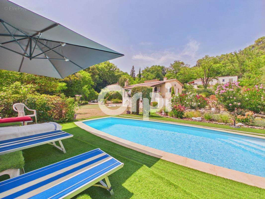 Maison individuelle - montauroux / chateau tournon - terrain paysage clos + piscine + annexes dependances - photo 18
