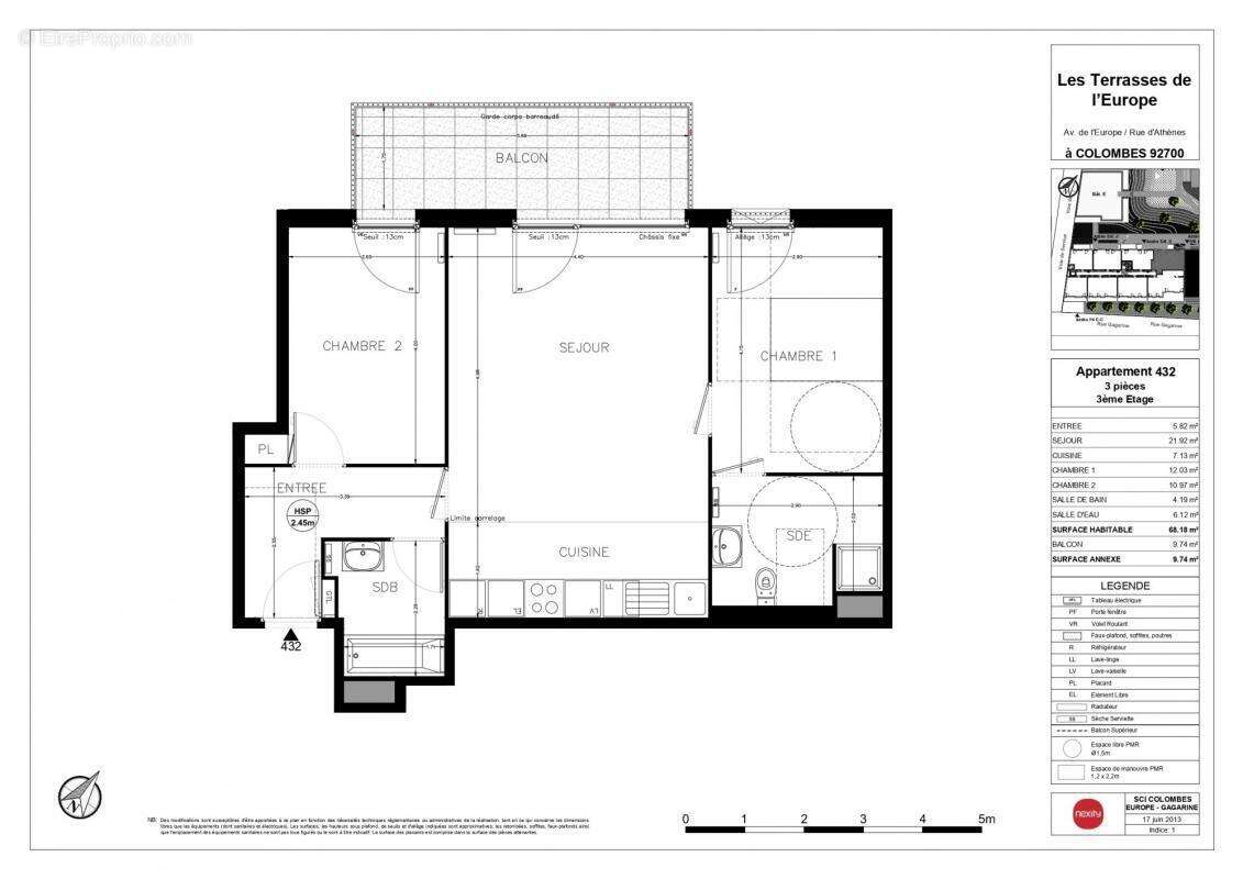 Appartement à COLOMBES
