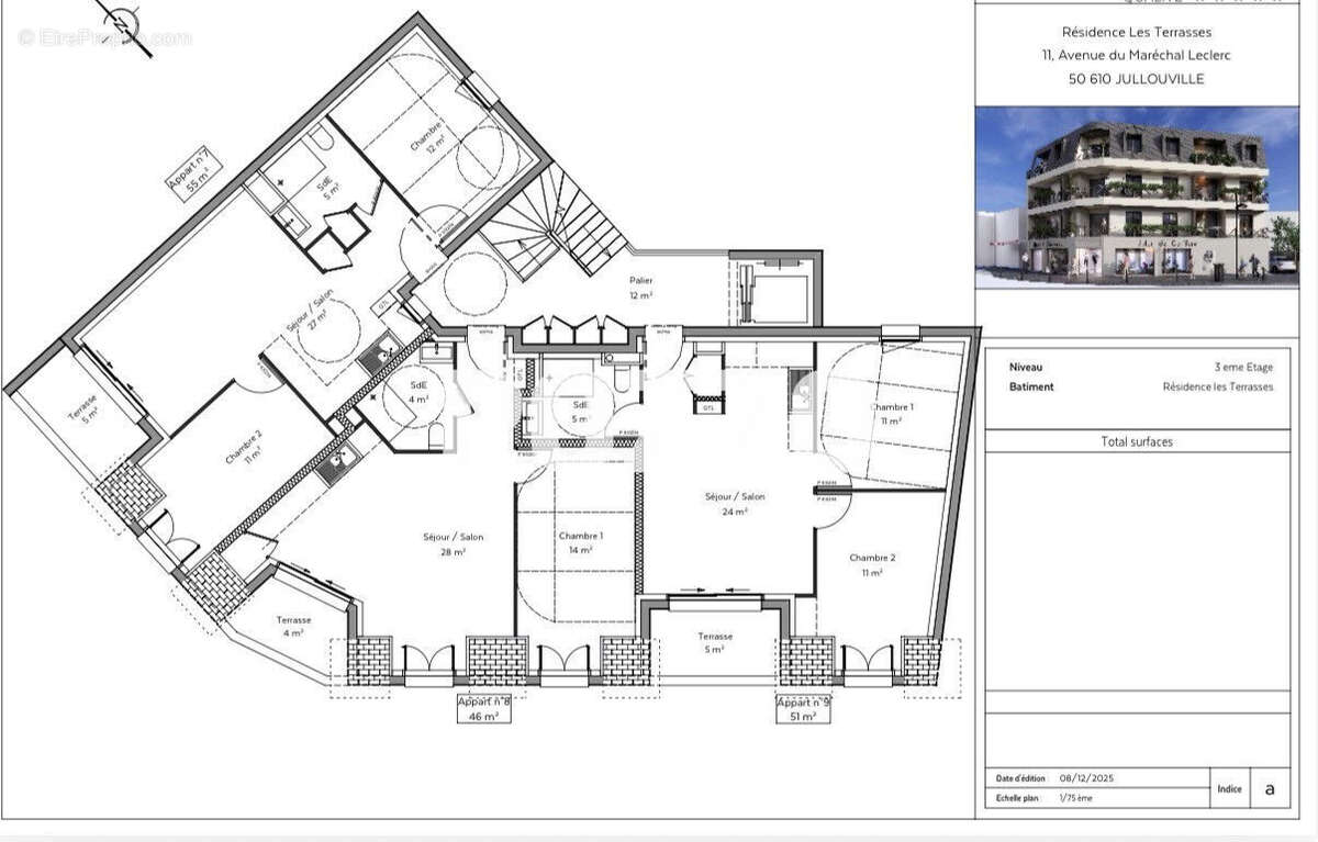 Dans résidence de standing, Appartements  du 2  au 4 pièce(s), hyper centre, à 50 m de la plage et des commerces - photo 3