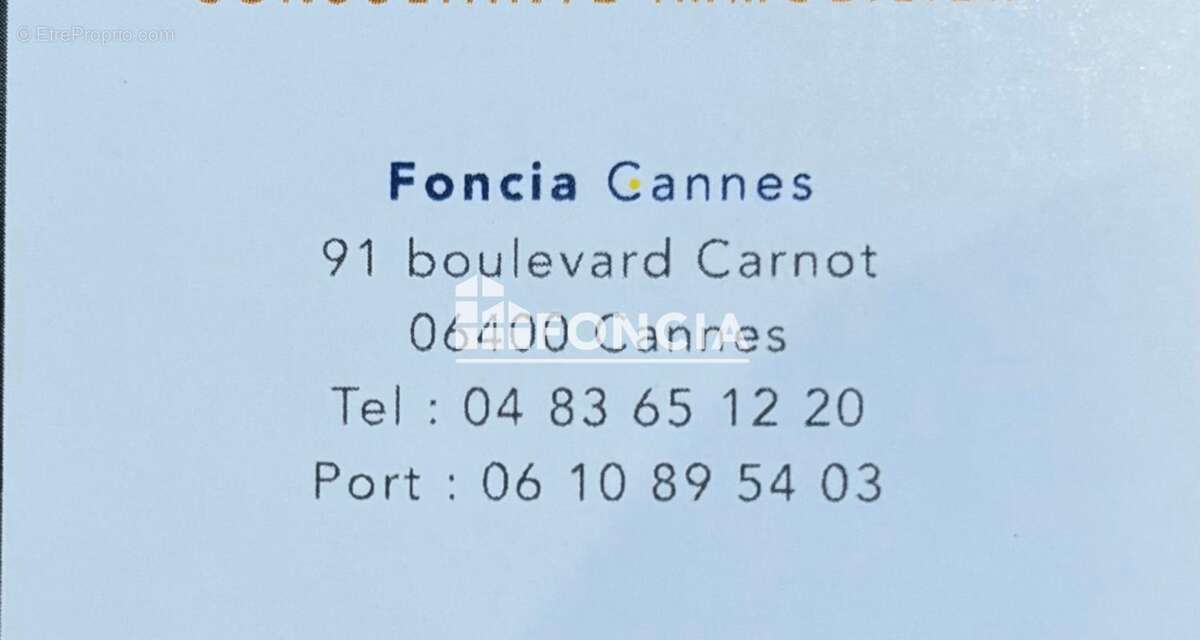 Appartement à CANNES