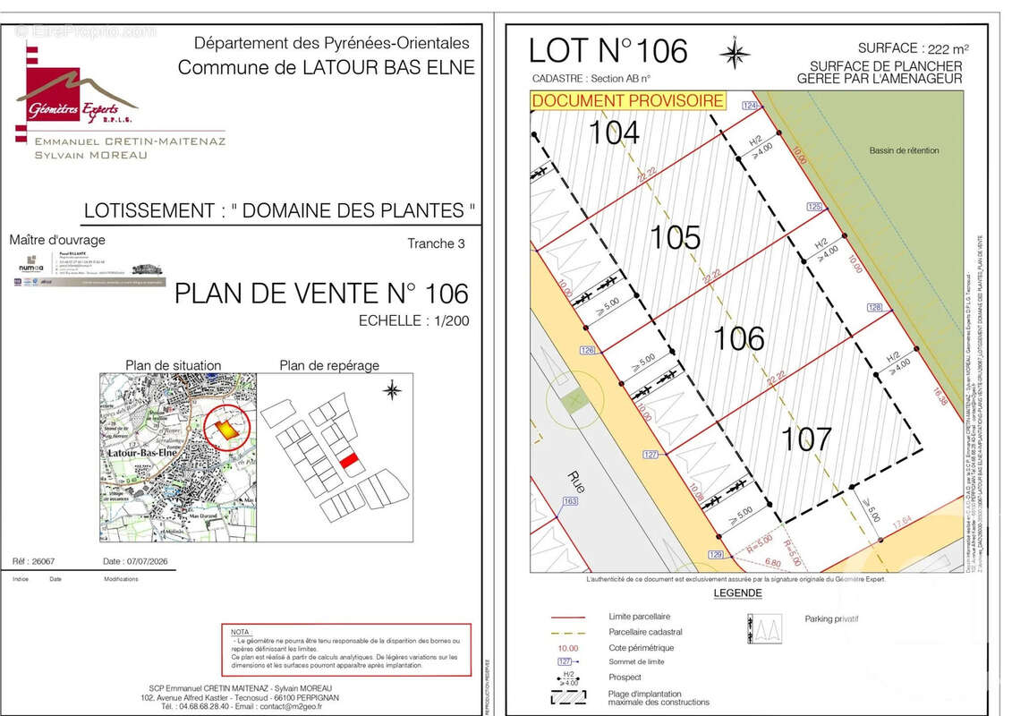 Terrain 222 m² à Latour-Bas-Elne  - photo 2