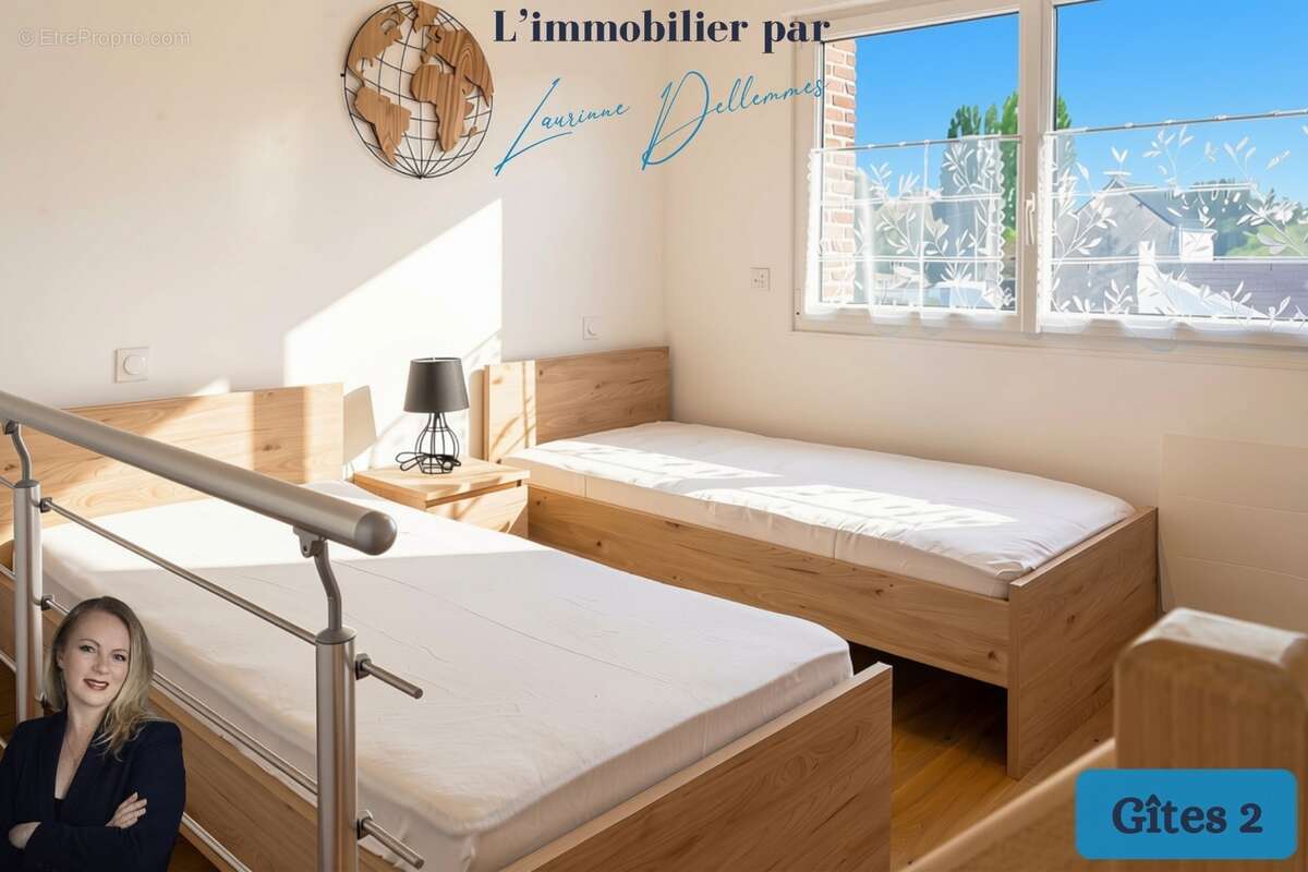 Propriété complète : Une maison de 160m2 + 3 gîtes meublés (possibilité 4) + Hangar + Terrain à Nivelle (59) - photo 12