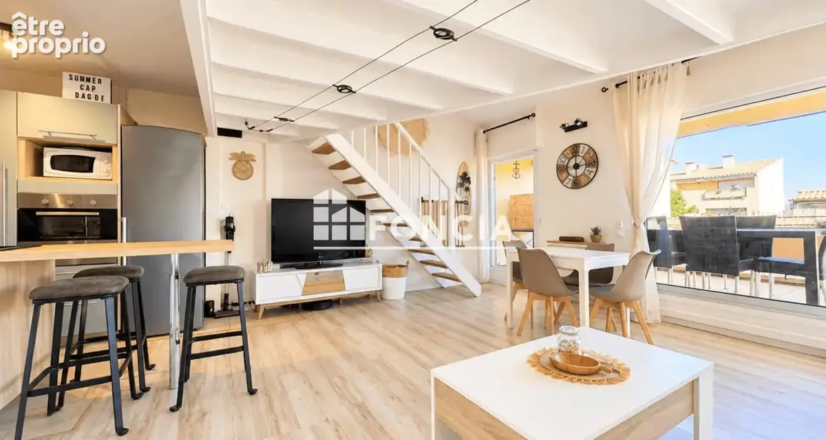 À vendre – appartement t2 avec mezzanine, grande terrasse et parking privatif – cap d’agde, secteur la clape - photo 1