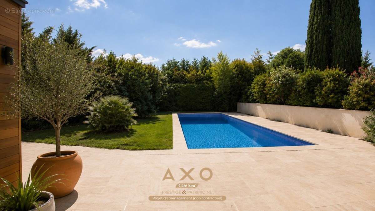Aix en provence - proche set club - terrain viabilise clôture - 833m2 - maison r+1 -200m2 - piscine - pool house existants- 5800 - photo 7