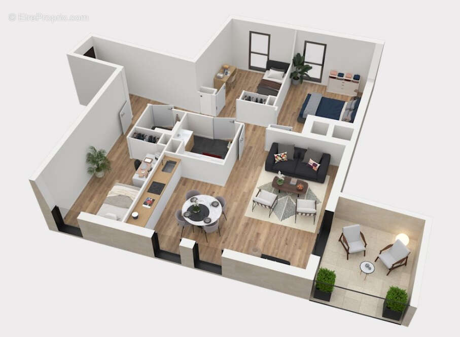 Appartement - centre ville - 79.06 m2 - photo 2