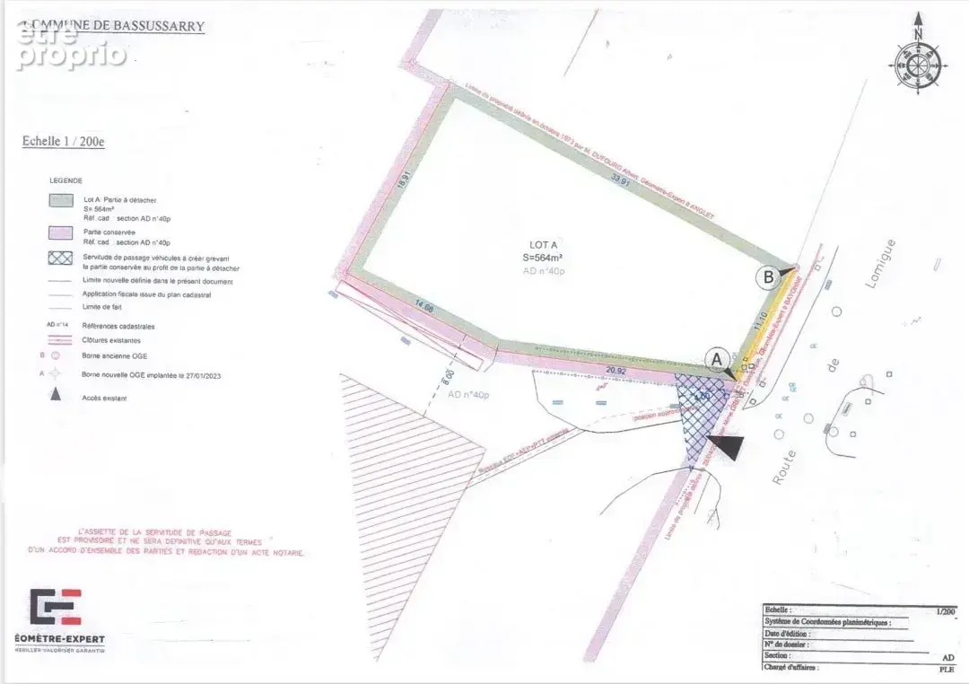 Terrain viabilisé de 564 m² à Bassussarry - photo 3