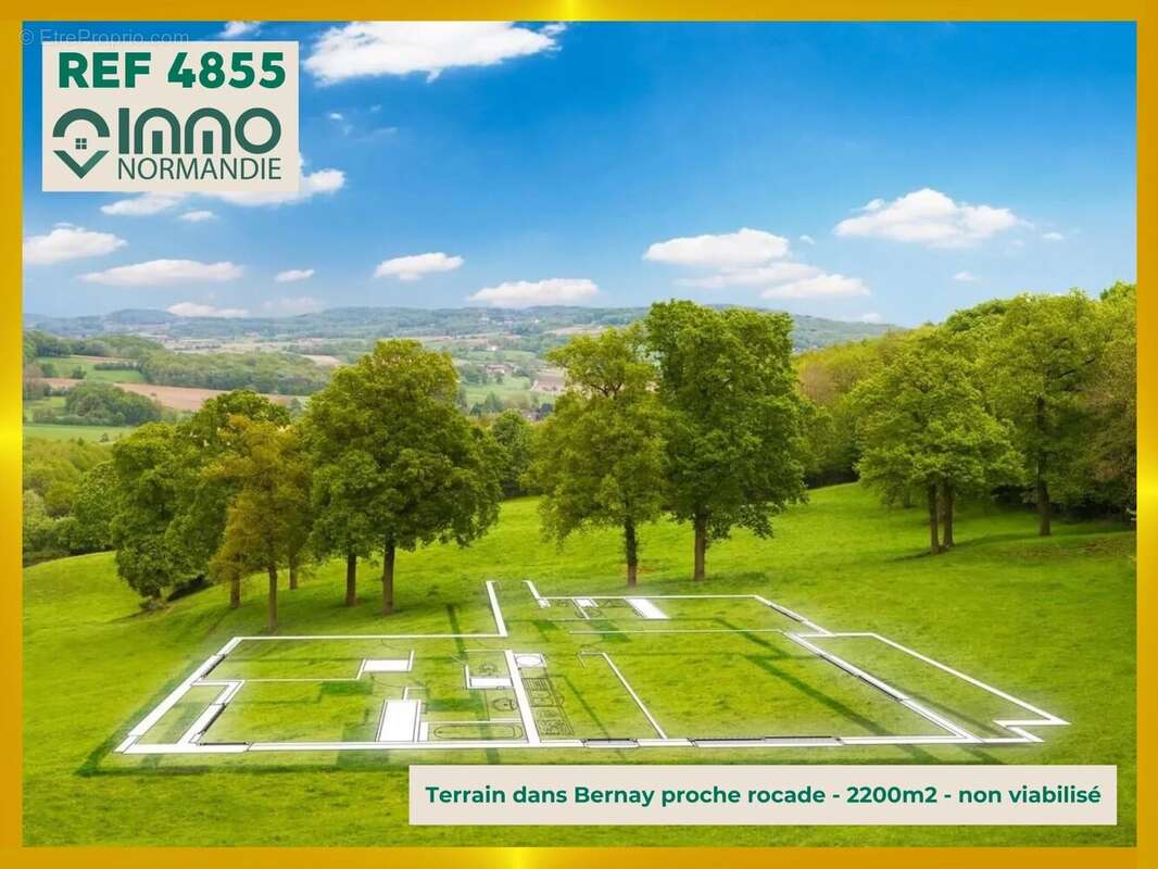 Terrain dans Bernay proche rocade - 2200m2 - non viabilisé - photo 3