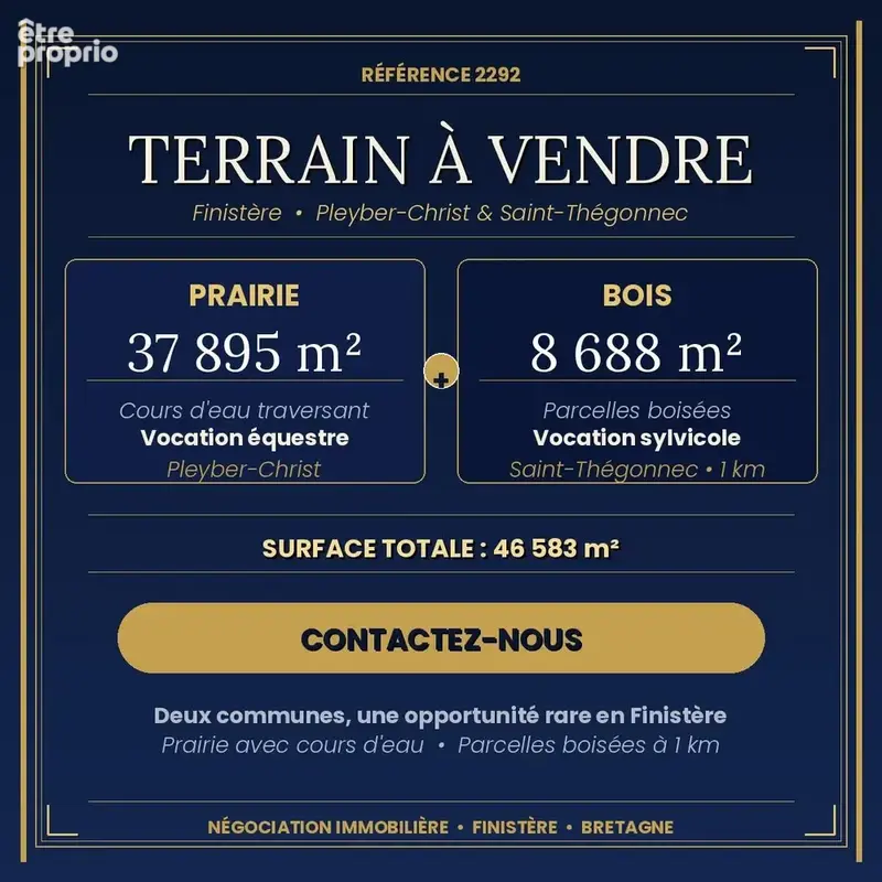 Terrain à PLEYBER-CHRIST