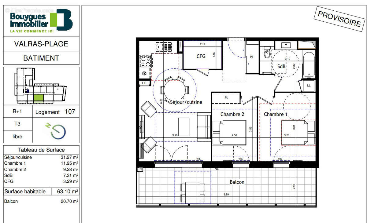 Appartement à VALRAS-PLAGE