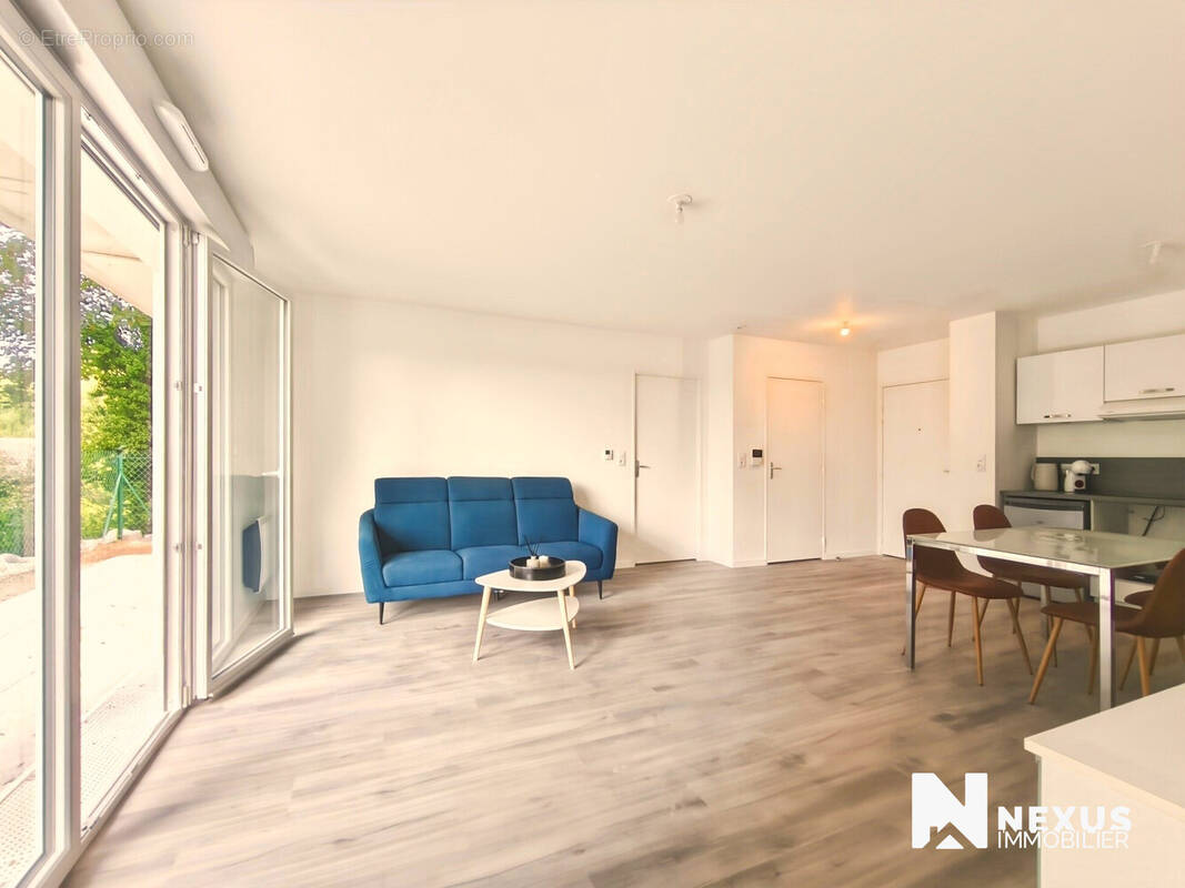 pièce de vie ouverte sur terrasse de 20m² - Appartement à ROUEN