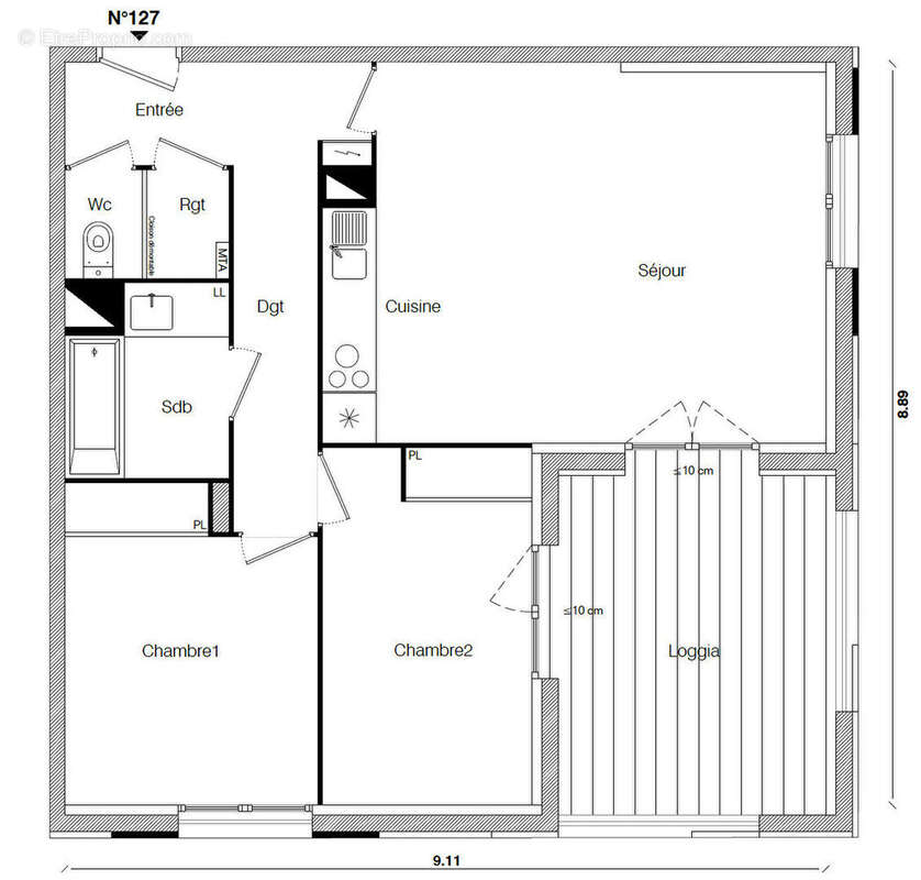 Appartement Toulouse 3 pièce(s) 63.08 m2 - photo 10