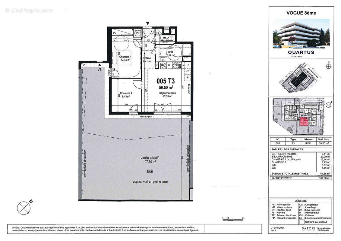 Appartement Marseille 3 pièces 59.50 m2 VENDU LOUE - photo 3