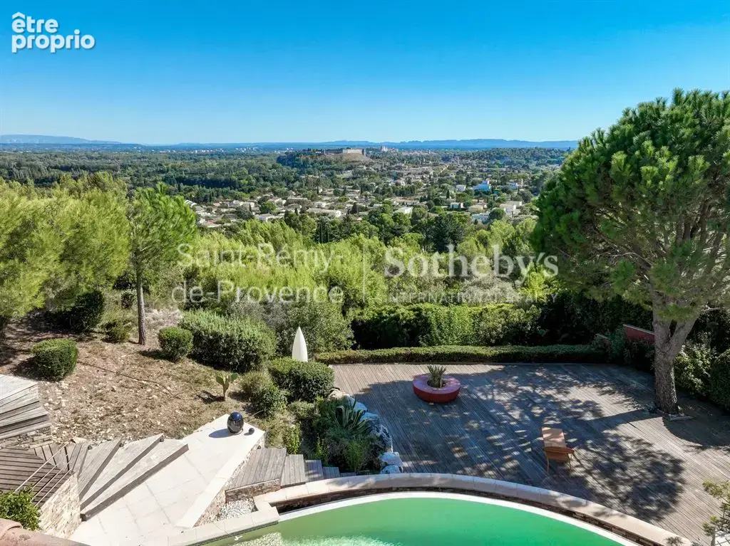 Villa d'architecte, vue panoramique et piscine a debordement - villeneuve les avignon - photo 6