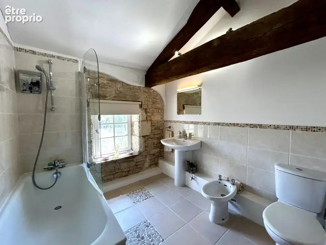 Authentique corps de ferme en pierre piscine et double garag - photo 14