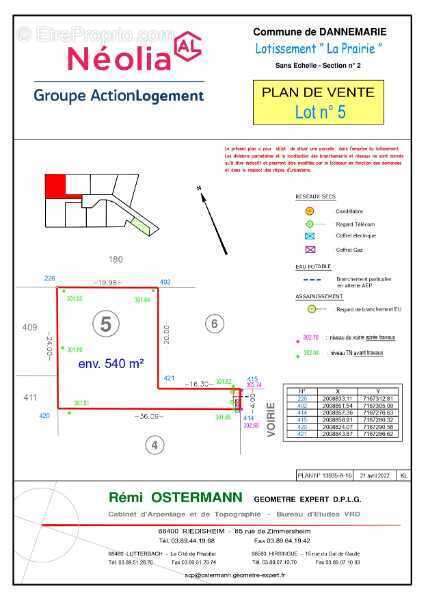 Terrain à DANNEMARIE