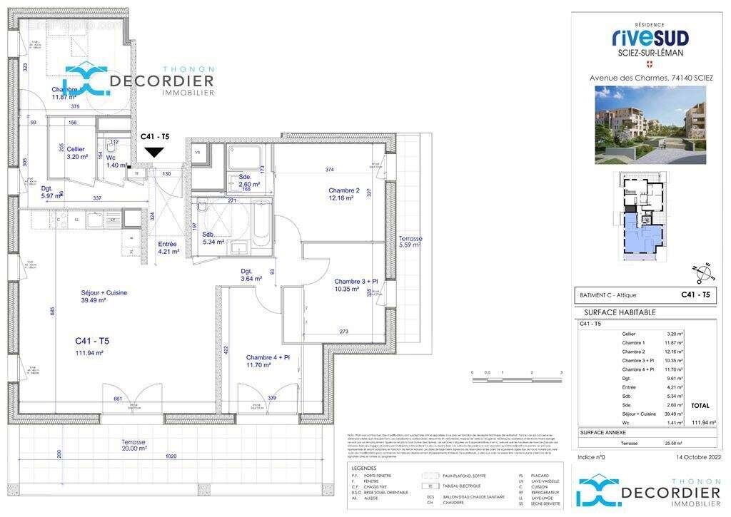 À vendre t5 attique neuf - sciez - photo 2