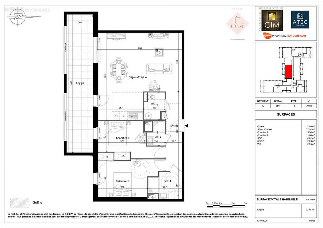 Appartement à SAINT-CYR-SUR-LOIRE