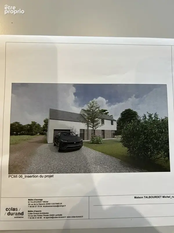 Terrain à bâtir 1000 m2 avec permis de construire Erquy 22430. - photo 2