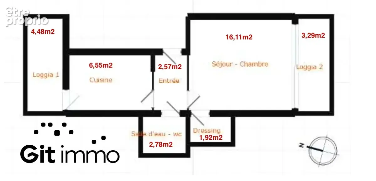 Appartement T1 avec balcon - photo 9