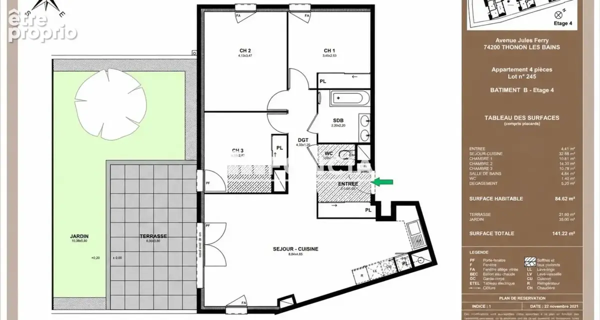 T4 neuf avec terrasse, jardin privatif et stationnements – Thonon centre - photo 13