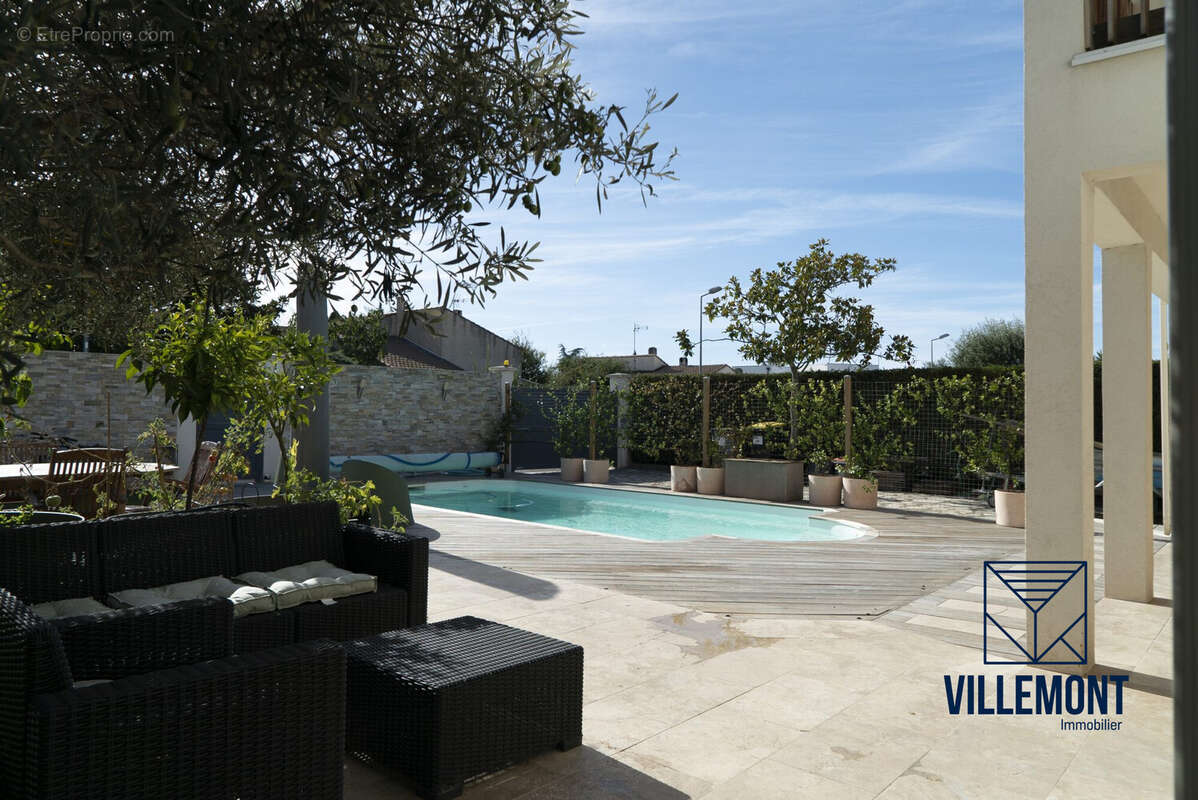 Terrasse principale - Maison à PEROLS