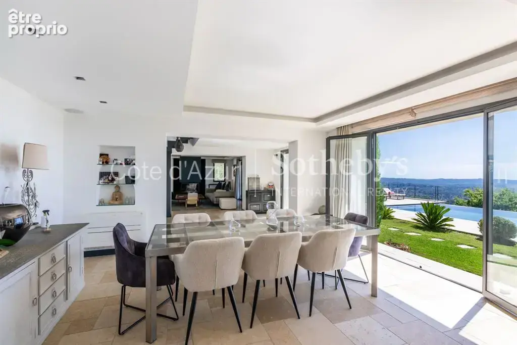 Le Tignet, villa rénovée vue mer panoramique, piscine à débordement et appartement - photo 14