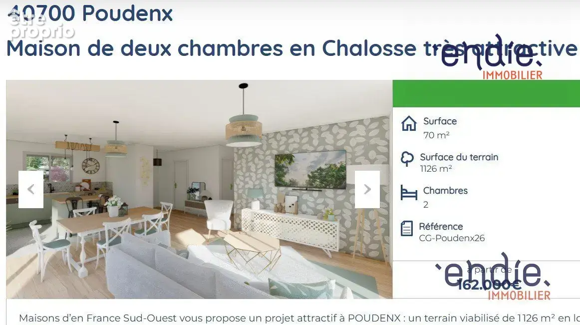 Terrain 1 225 m² à vendre à Poudenx (40700) - photo 5