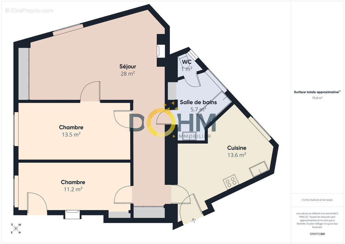 Appartement T3, 78 m3 centre-ville du Puy-en-Velay - photo 12