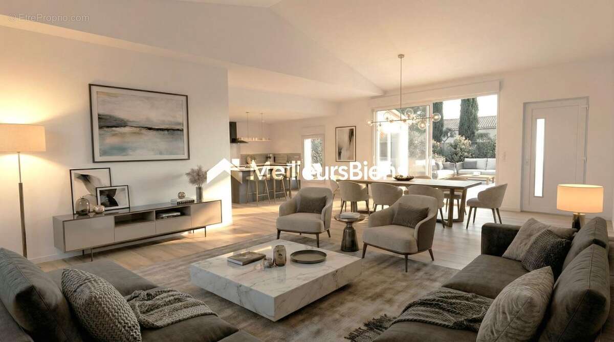 Villa T4 de 126m², parfait etat , calme lumineuse piscinable sur 578 m² de terrain - photo 3