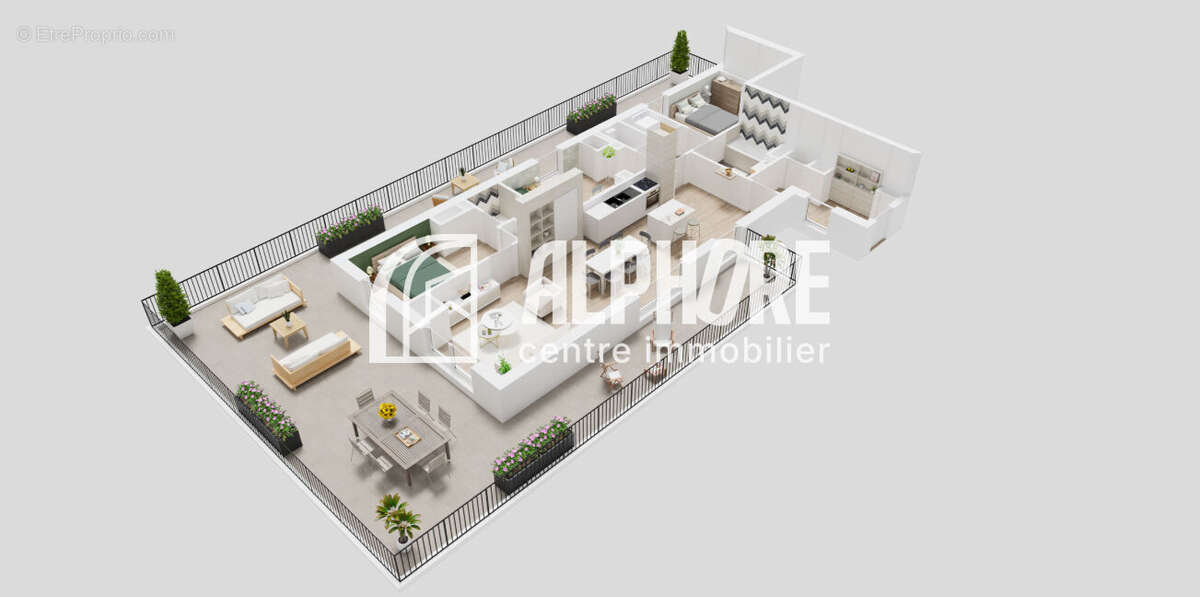 Immaculée, appartement T4 avec  terrasse panoramique de 85m² , 2 stationnements privatifs. - photo 8